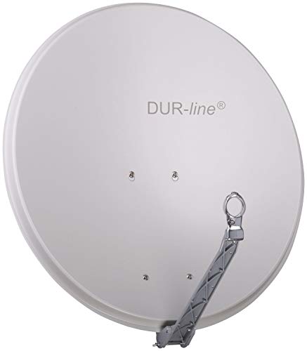DUR-line Select 85cm x 90cm Alu Satelliten-Schüssel Hellgrau - [ Test SEHR GUT *] Aluminium Sat-Spiegel von DUR-line