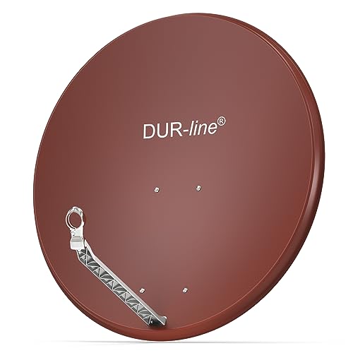 DUR-line Select 85cm x 90cm Alu Satelliten-Schüssel Rot - [ Test SEHR GUT *] Aluminium Sat-Spiegel von DUR-line