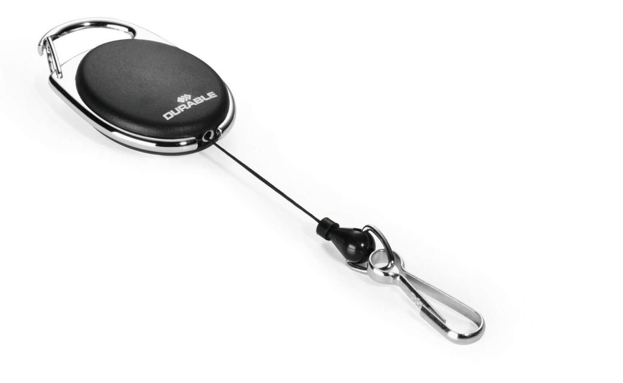 DURABLE Ausweishalter Jojo Style mit Federhaken - schwarz DURABLE Ausweishalter Jojo Style mit Federhaken - schwarz von DURABLE