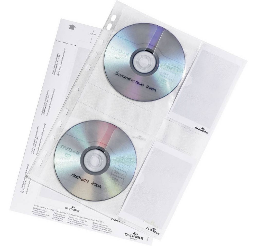 DURABLE CD-Hülle CD/DVD-Organizer-Hüllen von DURABLE