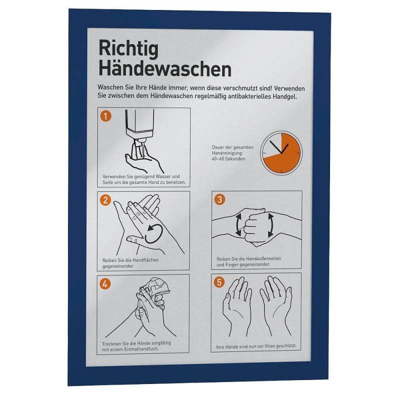 DURABLE DURAFRAME Magnetrahmen selbstklebend blau - 2 Stück von DURABLE