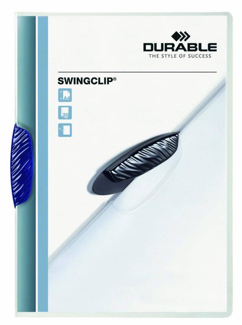 DURABLE Klemmhefter Swingclip DIN A4 dunkelblau von DURABLE
