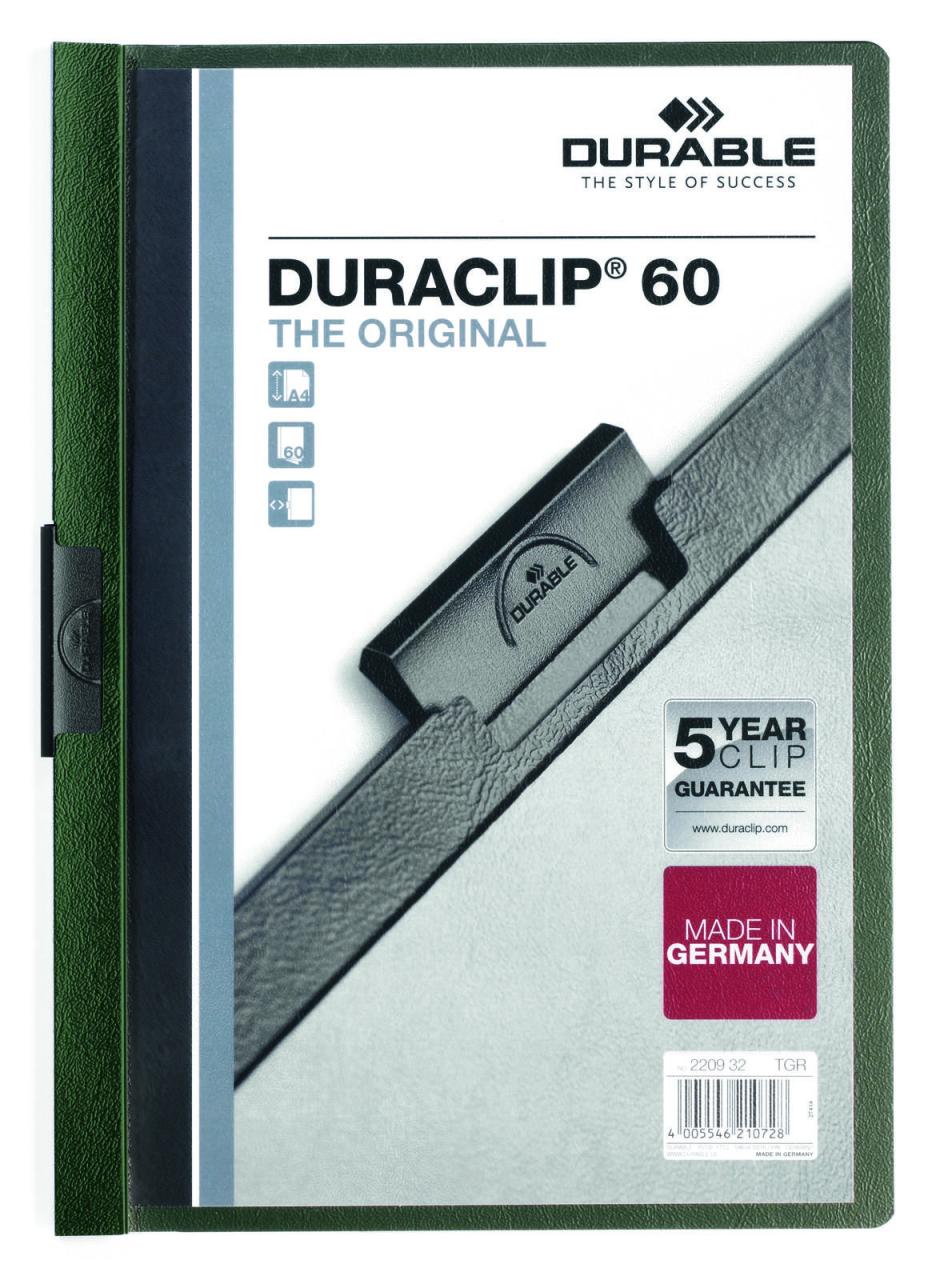 DURABLE Klemmhefter Duraclip DIN A4 dunkelgrün DURABLE Klemmhefter Duraclip DIN A4 dunkelgrün von DURABLE
