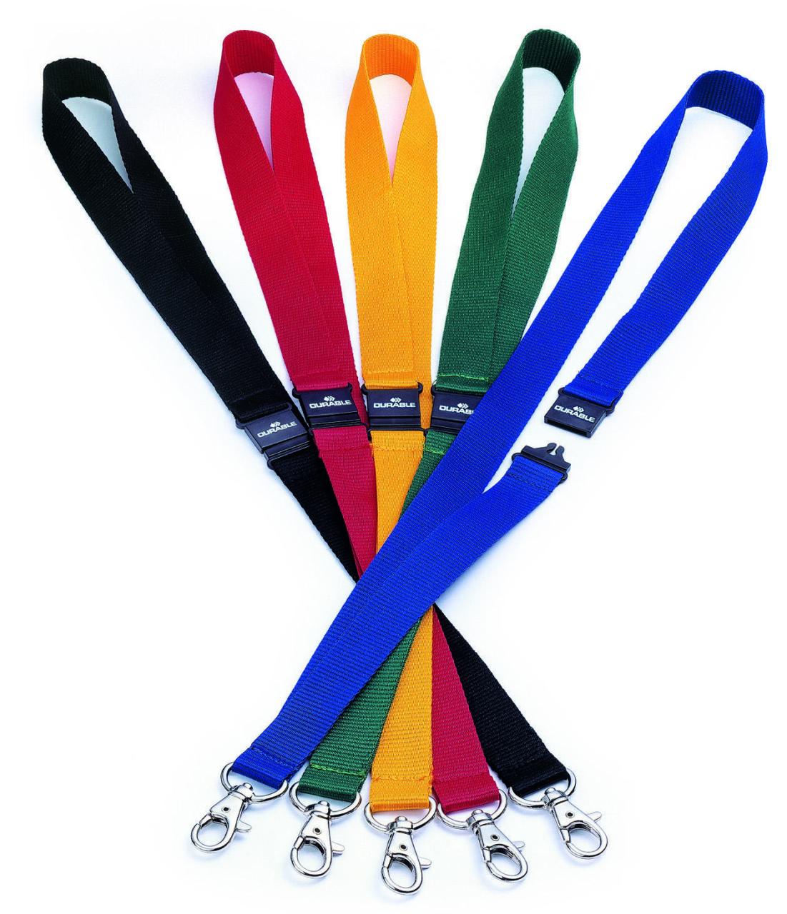 DURABLE Lanyards Durable Textilband 10St. gelb Gelb von DURABLE