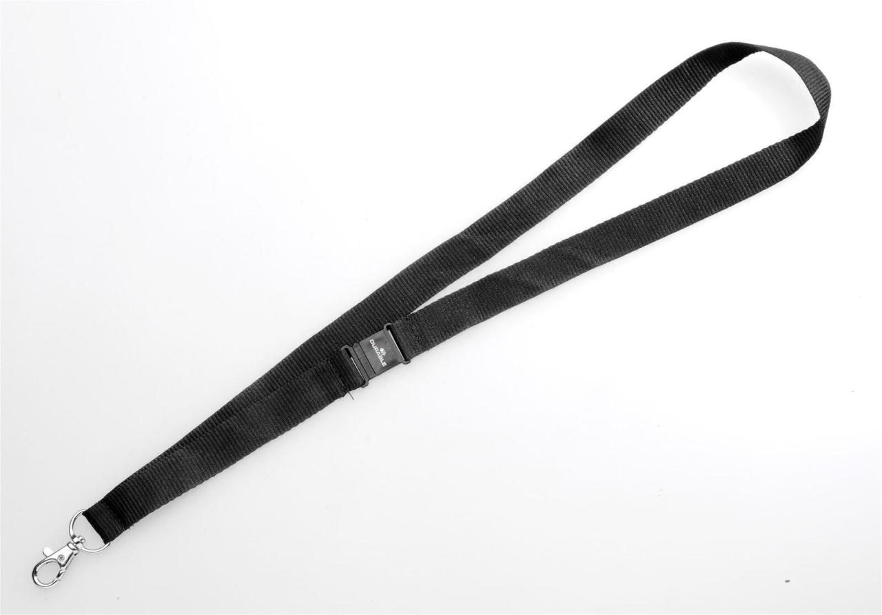 DURABLE Lanyards Textilband Schwa.F.Namenss.10s Schwarz von DURABLE