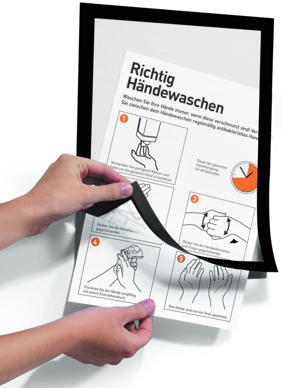 DURABLE Magnetrahmen selbstklebend A4 schwarz von DURABLE