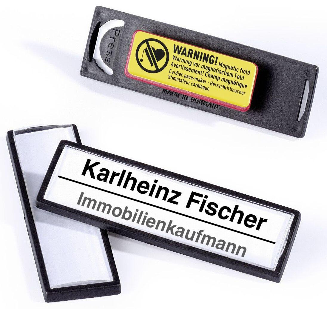 DURABLE Clip Card Namensschilder schwarz 6.7 cm x 1.7 cm DURABLE Clip Card Namensschilder schwarz 6.7 cm x 1.7 cm von DURABLE
