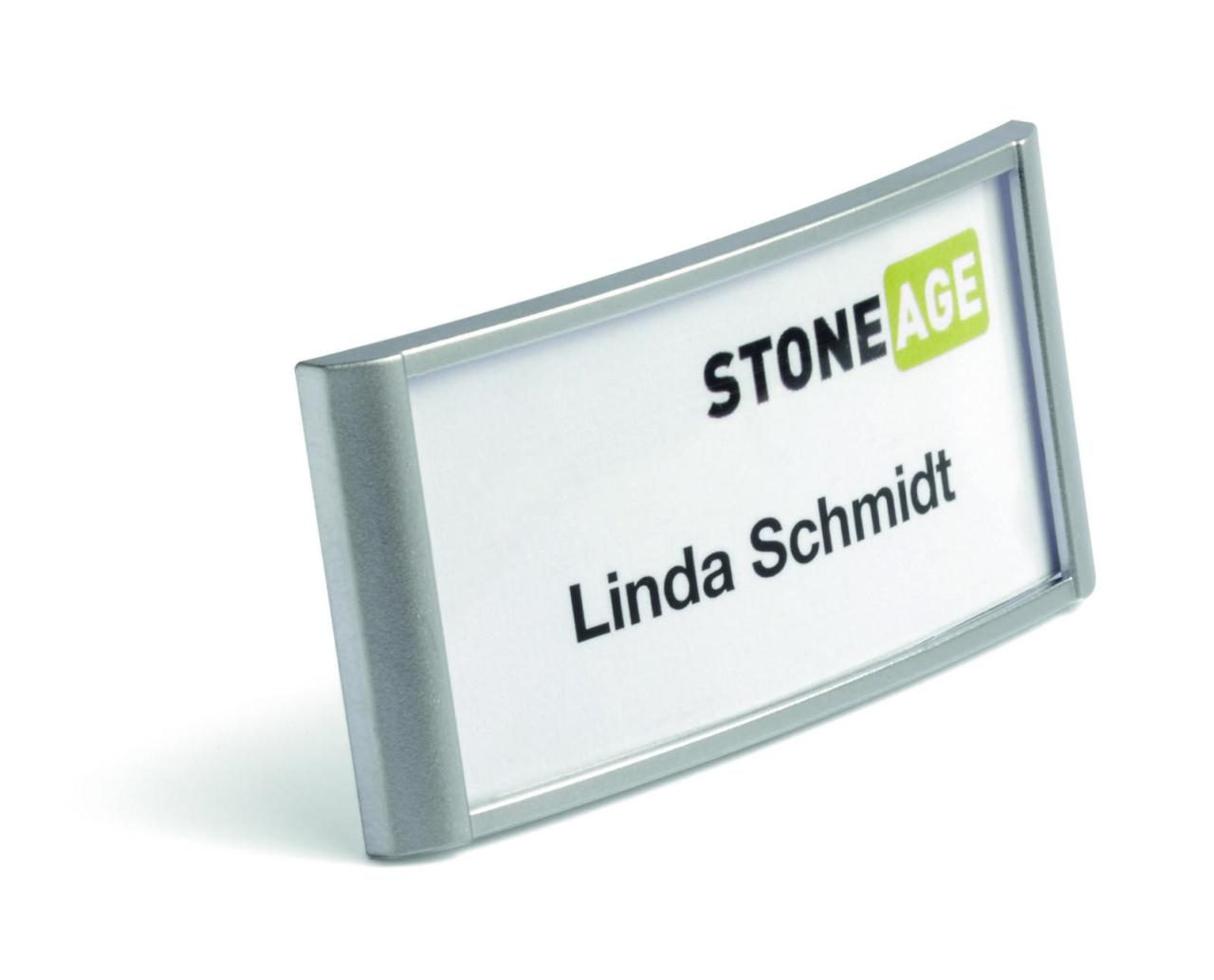 DURABLE Badge Classic Namensschilder silber 6.5 cm x 3 cm DURABLE Badge Classic Namensschilder silber 6.5 cm x 3 cm von DURABLE