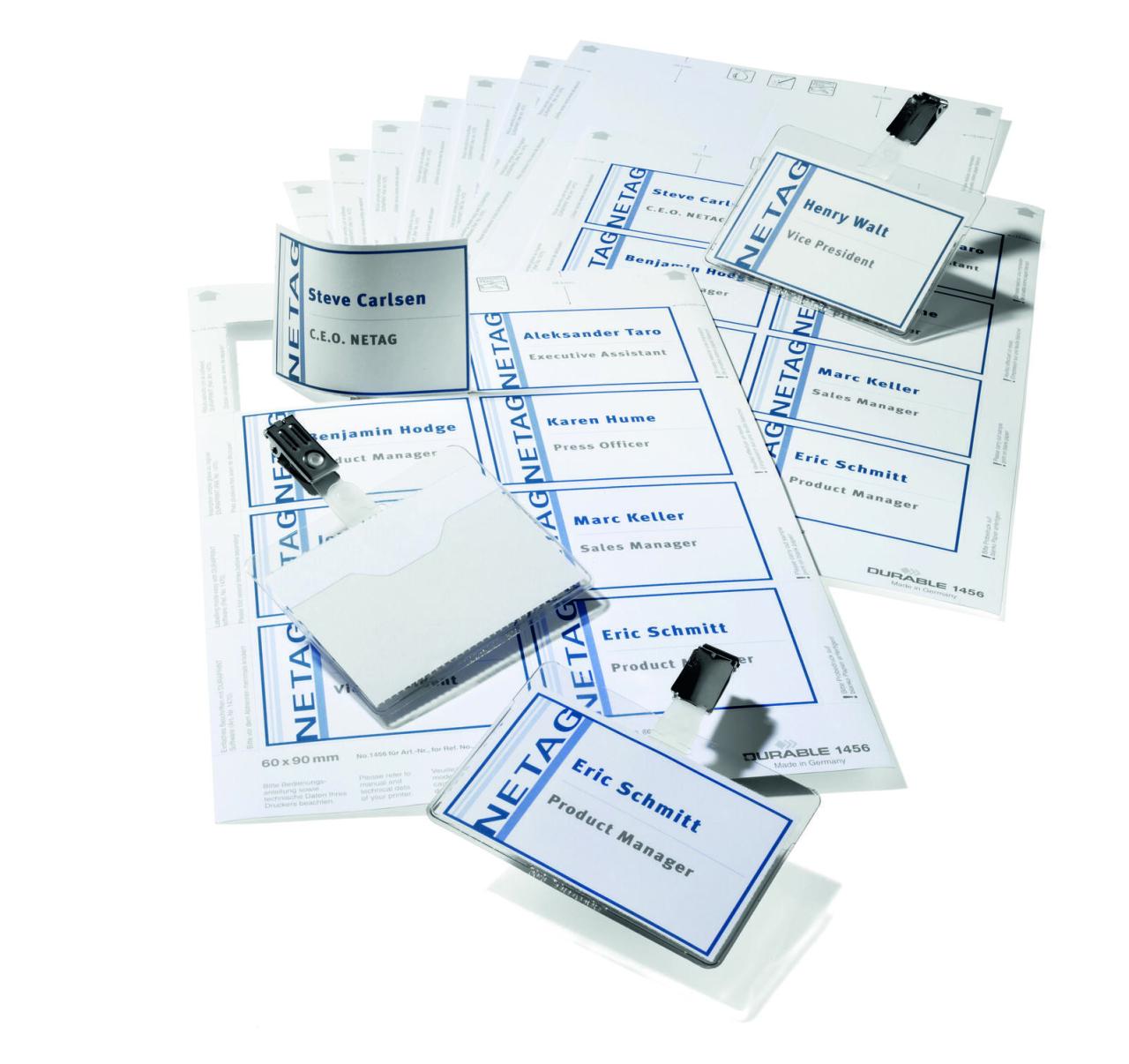 DURABLE Namensschilder transparent 9 cm x 6 cm DURABLE Namensschilder transparent 9 cm x 6 cm von DURABLE