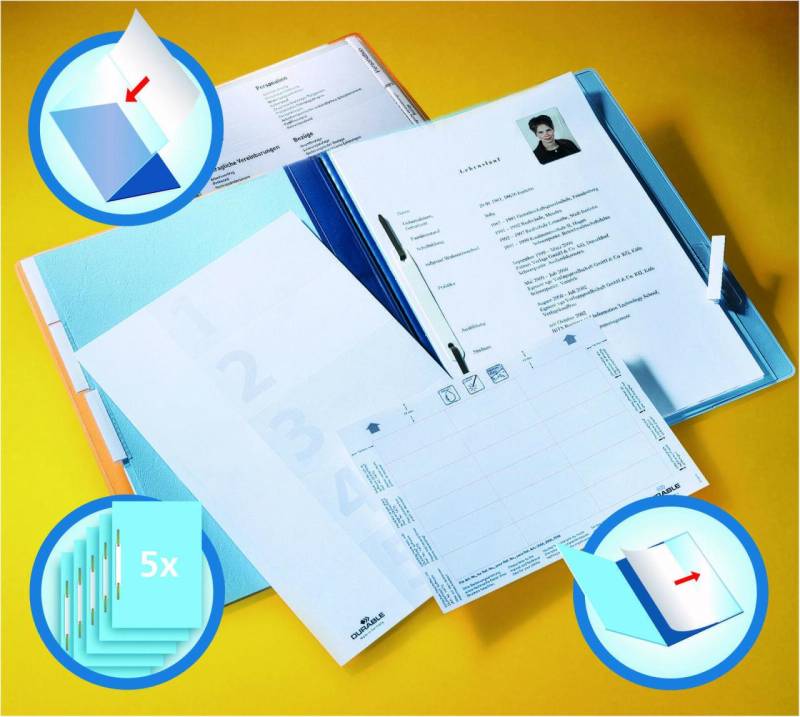 DURABLE Personalhefter DIN A4 kaufmännische Heftung blau DURABLE Personalhefter DIN A4 kaufmännische Heftung blau von DURABLE