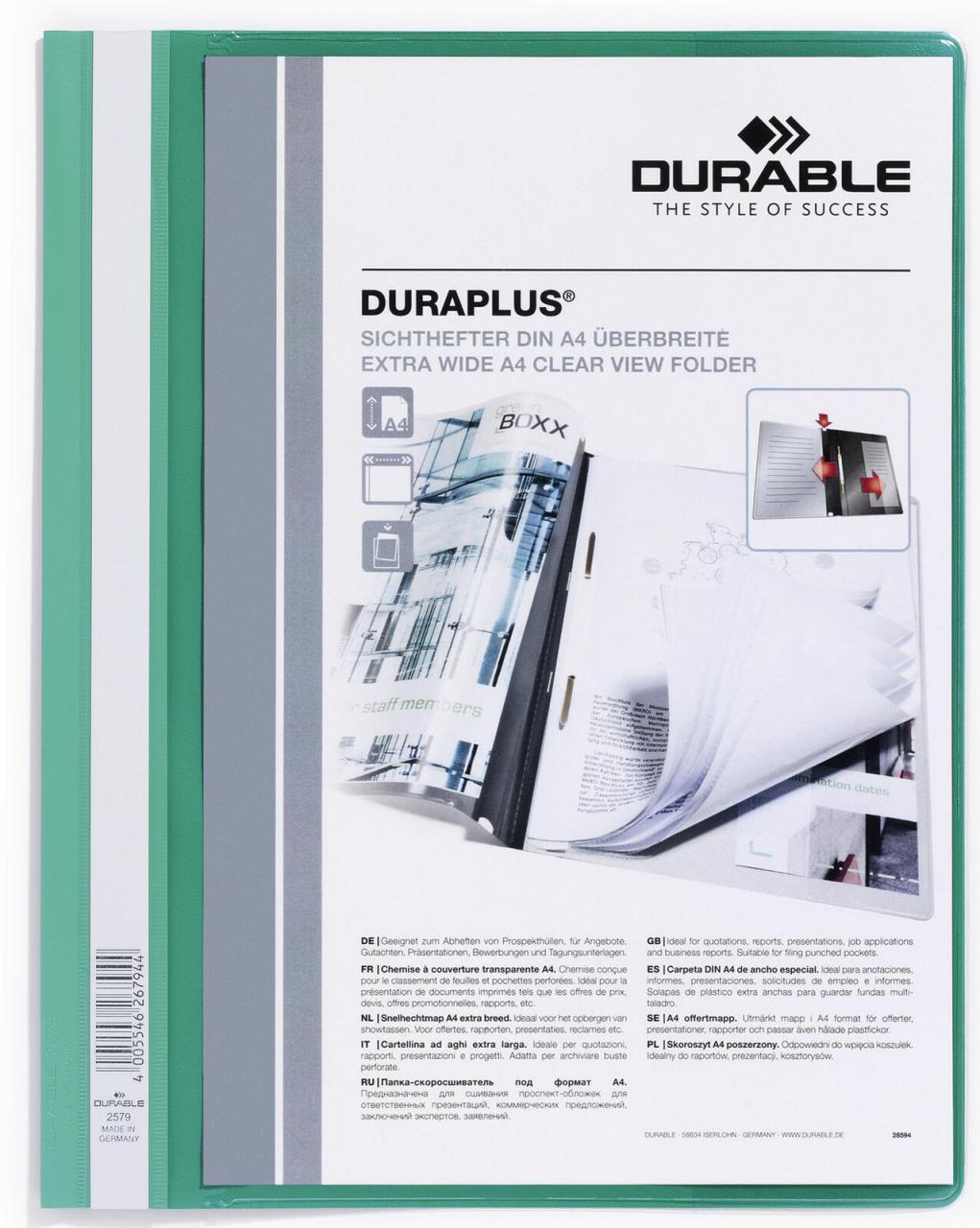 DURABLE Präsentationshefter DIN A4 Grün von DURABLE