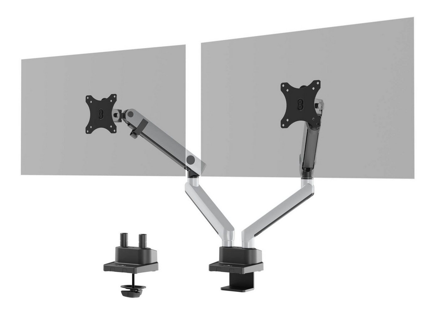 DURABLE SELECT Wandhalterung, (Durable Monitor Halterung SELECT PLUS mit Arm für 2 Monitore, Tischbef) von DURABLE