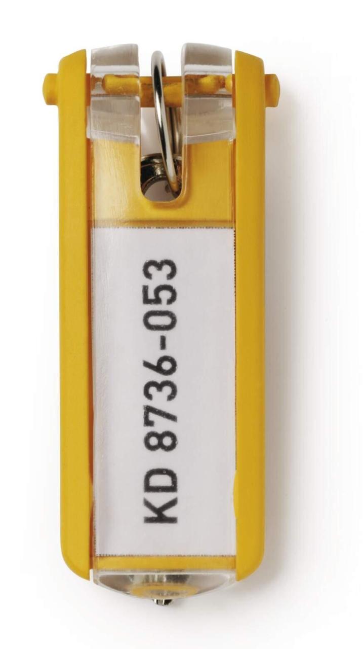 DURABLE Schlüsselanhänger KEY CLIP gelb - 6 Stück von DURABLE