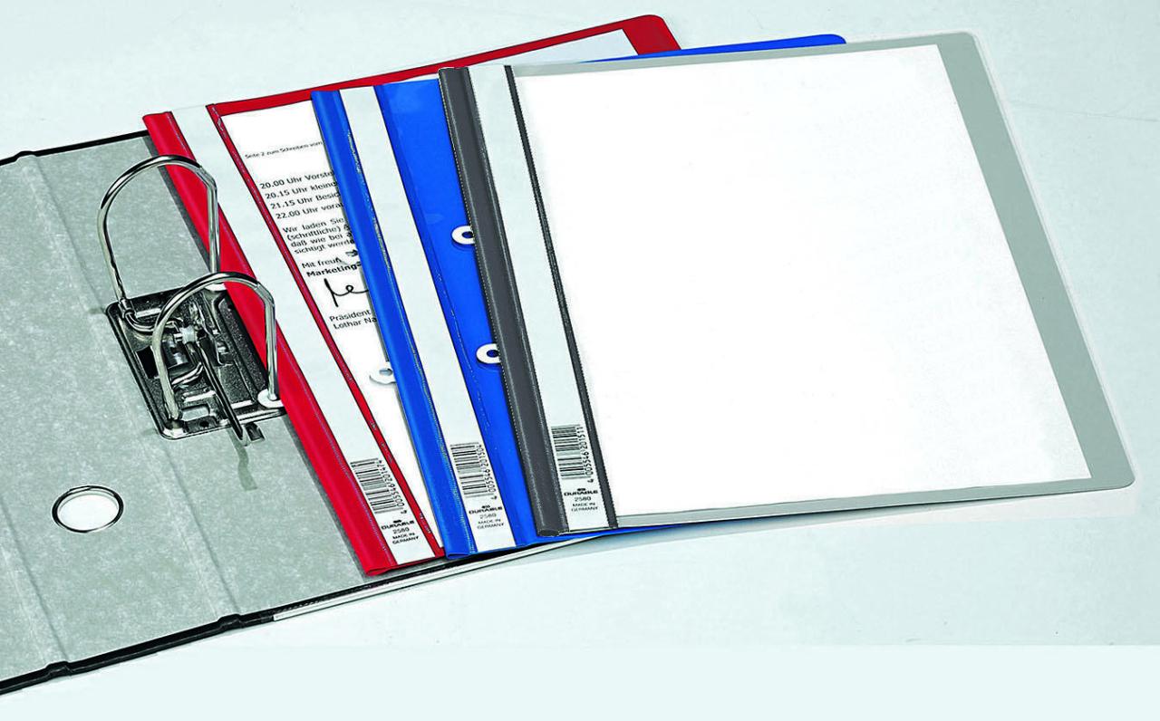 DURABLE Schnellhefter DIN A4 überbreit PVC grau DURABLE Schnellhefter DIN A4 überbreit PVC grau von DURABLE