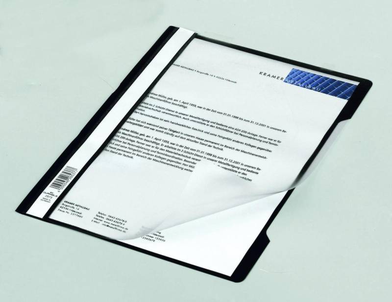 DURABLE Schnellhefter DIN A4 Polypropylen (PP) schwarz von DURABLE