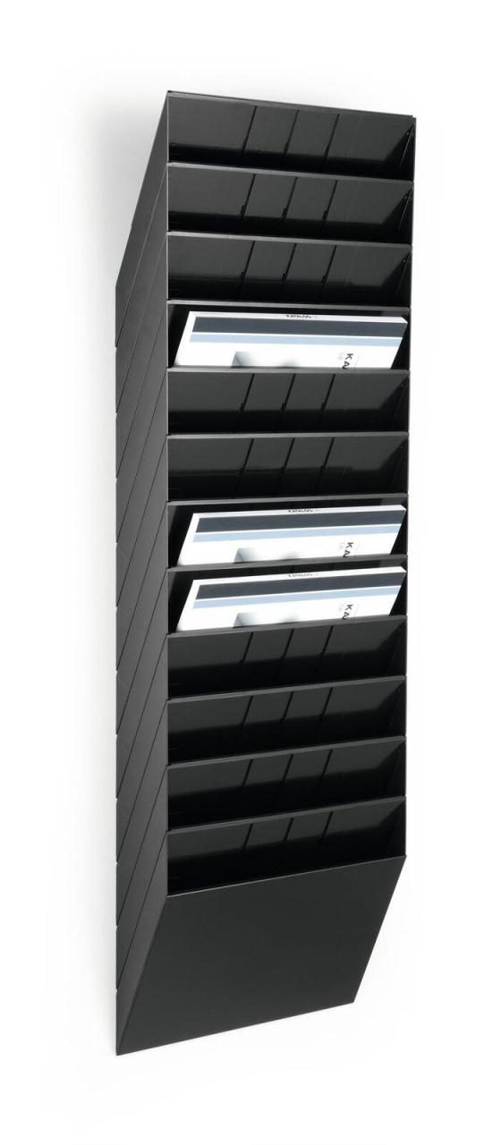 DURABLE FLEXIBOXX Wandprospekthalter DIN A4 12-Fach schwarz DURABLE FLEXIBOXX Wandprospekthalter DIN A4 12-Fach schwarz von DURABLE
