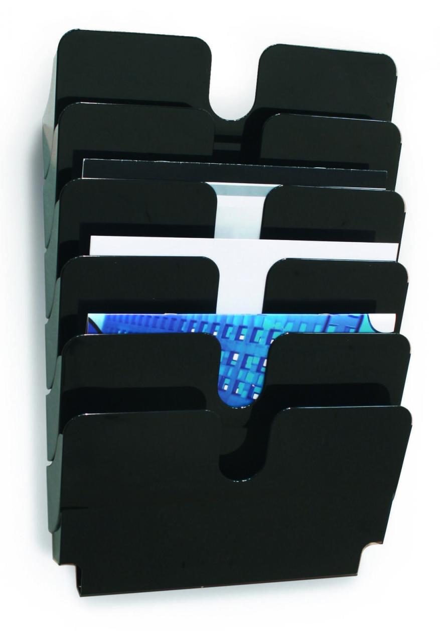 DURABLE Flexiplus Wandprospekthalter DIN A4 quer 6-Fach schwarz DURABLE Flexiplus Wandprospekthalter DIN A4 quer 6-Fach schwarz von DURABLE