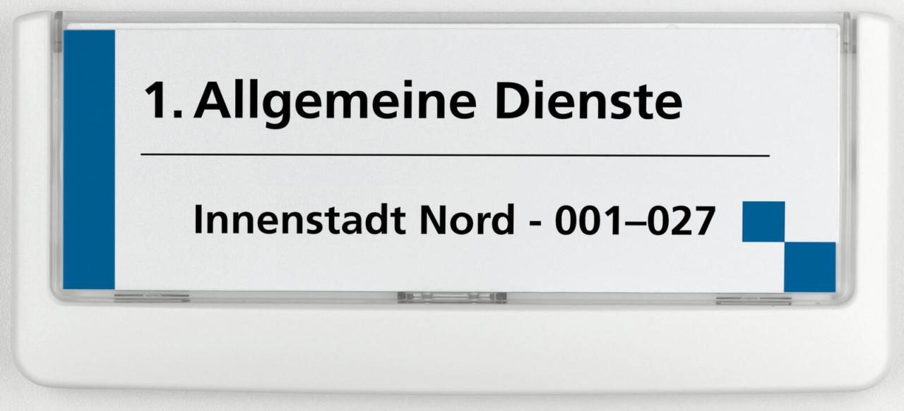 DURABLE Türschild 14,9 x 5,25 cm weiß von DURABLE