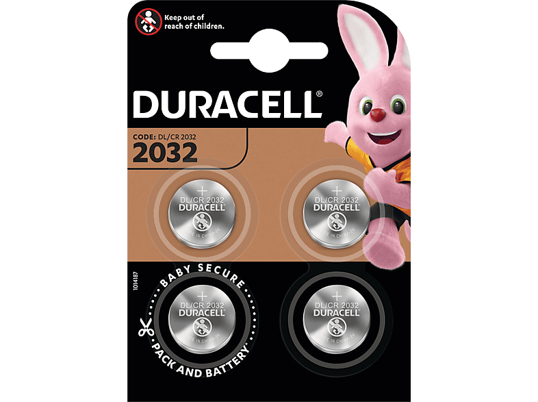 DURACELL 119376 DU LITHIUM CR2032 B4 Knopfzelle 4 Stück DURACELL 119376 DU LITHIUM CR2032 B4 Knopfzelle 4 Stück von DURACELL