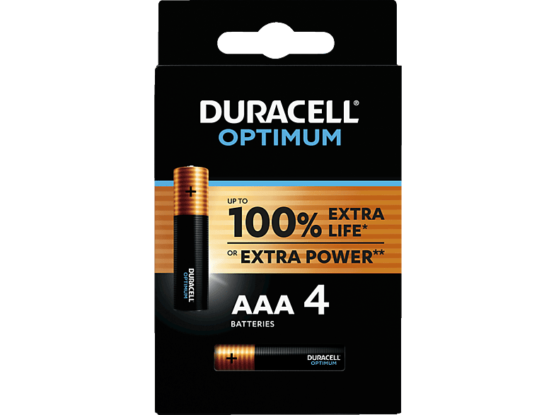 DURACELL 137516 AAA Batterie, Alkaline, 1.5 Volt 4 Stück von DURACELL