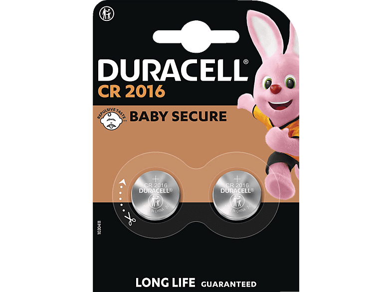 DURACELL Specialty 2016 Knopfzelle, Lithium, 3 Volt 2 Stück von DURACELL