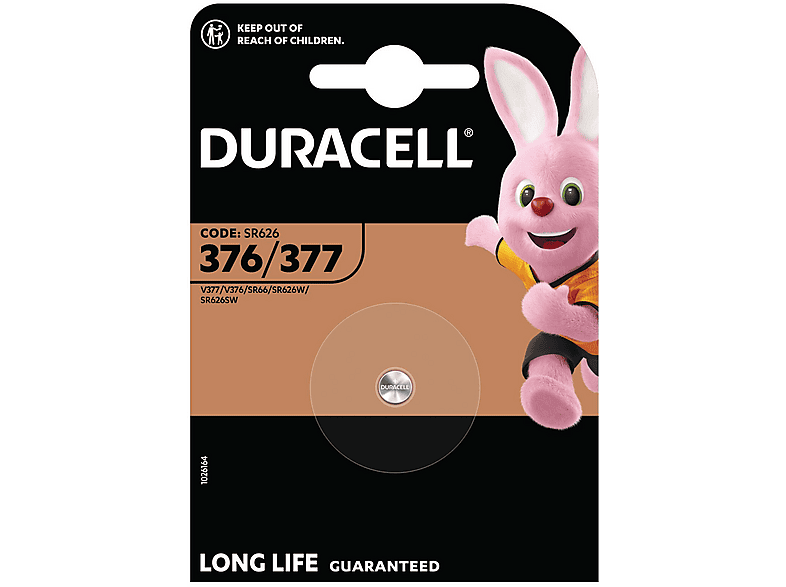 DURACELL Specialty 377 Batterie, Silber-Oxid, 1.5 Volt 1 Stück DURACELL Specialty 377 Batterie, Silber-Oxid, 1.5 Volt 1 Stück von DURACELL