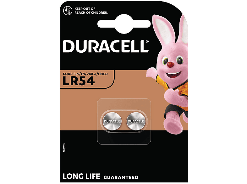 DURACELL Specialty LR54 Batterie, Alkaline, 1.5 Volt 2 Stück von DURACELL