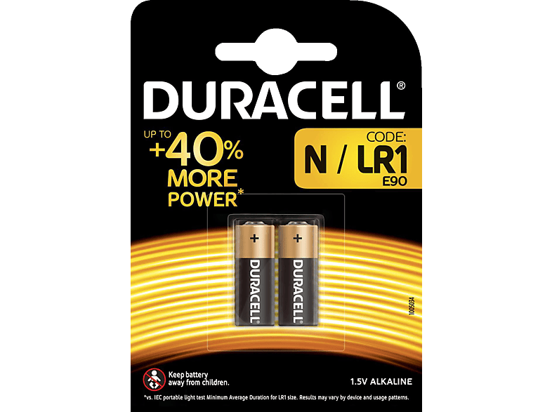 DURACELL Specialty N Batterie, Alkaline, 1.5 Volt 2 Stück von DURACELL