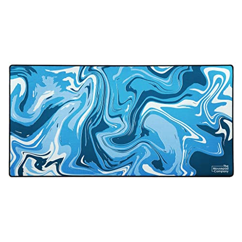 MPCO Strata Liquid Blue Großes Gaming-Mauspad WFH (Blau, DuraGlyde-Stoff (groß (91,4 x 43,2 cm) von DURAGLYDE