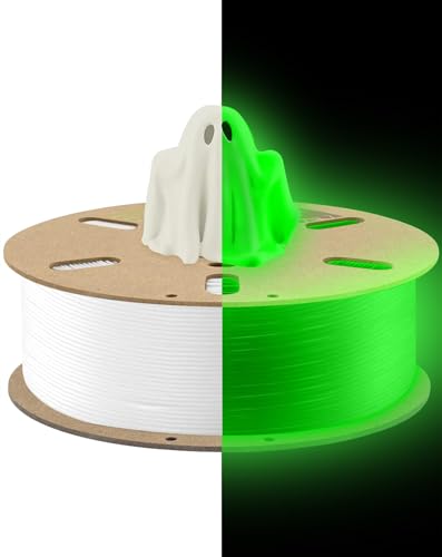 DURAMIC 3D PLA Plus Filament, 1,75 mm, leuchtet im Dunkeln, Grün, 1 kg, 3D-Druck-Filament, kein Verheddern, kein Verstopfen, Maßgenauigkeit +/- 0,05 mm, konsistente Leistung für 3D-Drucker von DURAMIC 3D