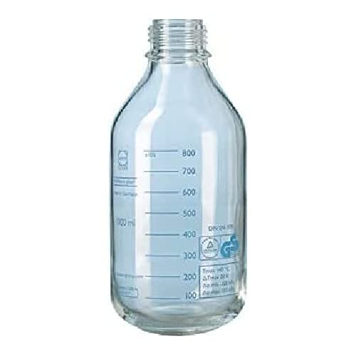 DURAN 10 922 35 Pressure Plus Laborflasche1 mit GL 45 DIN Gewinde, Ohne Verschluss und Ausgießring, Klar, 500ml Inhalt, 10 Stück von DURAN