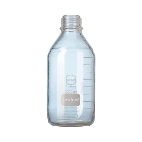 DURAN 21 805 63 PROTECT Laborflasche mit DIN Gewinde, Kunststoffummantelt, Ohne Verschluss und Ausgießring, Klar, 2000ml Inhalt, 10 Stück DURAN 21 805 63 PROTECT Laborflasche mit DIN Gewinde, Kunststoffummantelt, Ohne Verschluss und Ausgießring, Klar, 2000ml Inhalt, 10 Stück von DURAN