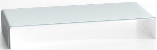 DURATABLE® Glasaufsatz Superweiß 700 mm x 300 mm x 130 mm Glastisch LCD TV-Aufsatz TV-Tisch Wohnzimmertisch Laptoptisch von DURATABLE