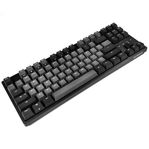 DURGOD Mechanische Gaming Tastatur Cherry MX Brown 87 Tasten 10 Keyless N-Key Rollover für Schreibkraft/Gamer/Office (Grau) von DURGOD