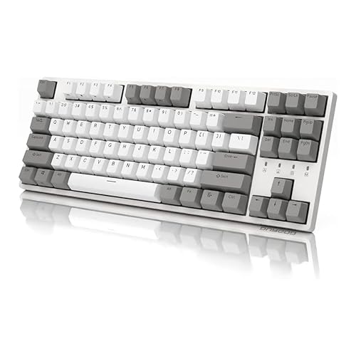 DURGOD Taurus K320 TKLMechanische Gaming-Tastatur - 88 Tasten - Double Shot PBT - USB Typ C - QWERTZ - Deutsches Layout (White, Cherry Mx Black) von DURGOD