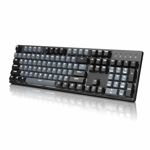 DURGOD Taurus k310 Vollformat Mechanische Gaming-Tastatur - 105 Tasten - Doppelschichtige PBT - USB Typ C - ISO UK Layout (Space Grey, Cherry Mx Silent Red) von DURGOD