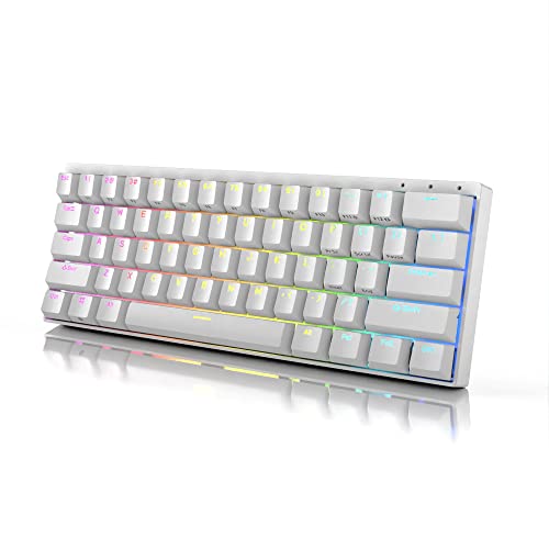 DURGOD Venus 60% RGB RGB Mechanische Gaming-Tastatur | 60% Layout ANSI US Großbritannien | Aluminiumgehäuse | Double Shot PBT Cherry Profile (Cherry Brown, Weiß) von DURGOD