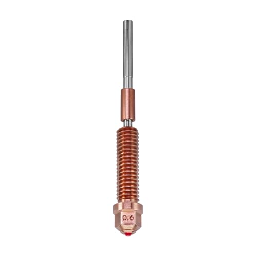 DUROZZLE Quick-Swap Ruby-Düse 0,6 mm für K1C / Ender-3 V3 / Ender-3 V3 Plus 3D-Drucker, gehärtet und abriebfest für präzise additive Fertigung (K1C, 0,6 mm) von DUROZZLE