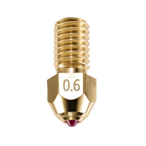 DUROZZLE Ruby Tip Düse 0,6 mm für Neptune 4/4 Pro, gehärtet und abriebfest für präzise additive Fertigung (Neptune 4, 0.6mm) von DUROZZLE