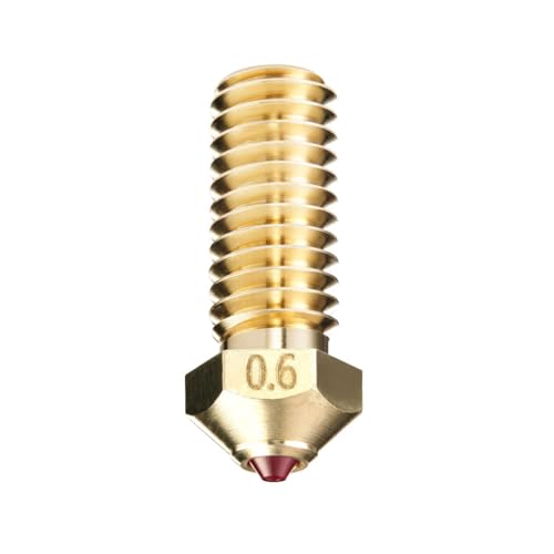 DUROZZLE Ruby Düse 0,6mm für QIDI Q1-Pro/X-Max3 / X-Smart3 / X-Plus3 3D-Drucker, gehärtet und abriebfest für präzise additive Fertigung (QIDI, 0.6mm) von DUROZZLE