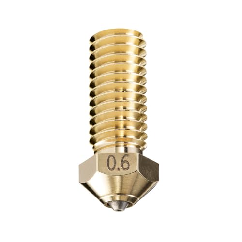 DUROZZLE Wolframkarbid-Düse 0,6mm für QIDI Q1-Pro/X-Max3 / X-Smart3 / X-Plus3 3D-Drucker, hohe Wärmeleitfähigkeit und Abriebfestigkeit (QIDI, 0.6mm) von DUROZZLE
