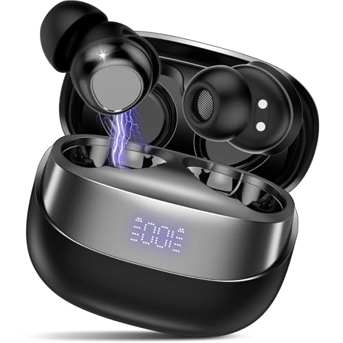 DUSONLAP Bluetooth Kopfhörer, Mini In Ear Kopfhörer Kabellos Bluetooth 5.4 Stereo HiFi Immersiv, 47Std Spielzeit Schlafkopfhörer Schwarz DUSONLAP Bluetooth Kopfhörer, Mini In Ear Kopfhörer Kabellos Bluetooth 5.4 Stereo HiFi Immersiv, 47Std Spielzeit Schlafkopfhörer Schwarz von DUSONLAP