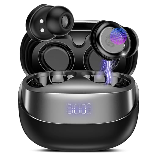 DUSONLAP Bluetooth Kopfhörer, Mini In Ear Kopfhörer Kabellos Bluetooth 5.4 Stereo HiFi Immersiv, 47Std Spielzeit Schlafkopfhörer mit Passiver Geräuschmaskierung, LED-Anzeige, IP7 Wasserdichte Ohrhörer DUSONLAP Bluetooth Kopfhörer, Mini In Ear Kopfhörer Kabellos Bluetooth 5.4 Stereo HiFi Immersiv, 47Std Spielzeit Schlafkopfhörer mit Passiver Geräuschmaskierung, LED-Anzeige, IP7 Wasserdichte Ohrhörer von DUSONLAP