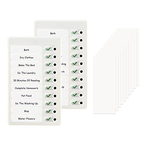 Checkliste Memo Plastiktafeln Chores Nachrichtentafel Abnehmbare Wiederverwendbare Memo-Checkliste Pad mit 10 Blanko Papier zur Täglichen Aufgabenplanung für Täglich To-Do-Liste Checkliste Chart von DUTIFUL