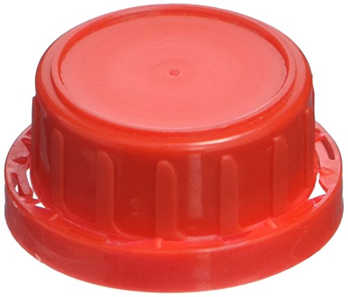DUTSCHER 063333 Deckel aus Polypropylen für 100 ml Flachmann, mit PE-Schaumdichtung und manipulationssicherem Ring, rot von DUTSCHER