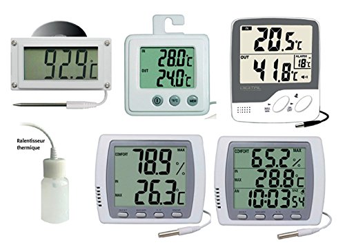 DUTSCHER 098448 Int/Ext Thermometer (0 bis + 50 °C) - Modell: 2041M von DUTSCHER