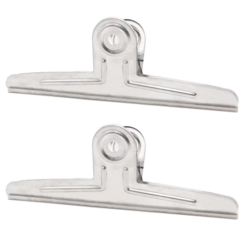 Extra großer Bull Clip Silber 30 CM 2 Stück Bull Klammern buchklammern Large Binders Clips Clamp File Holder klammern für tüten papier Datei Plakat von DUTWROY