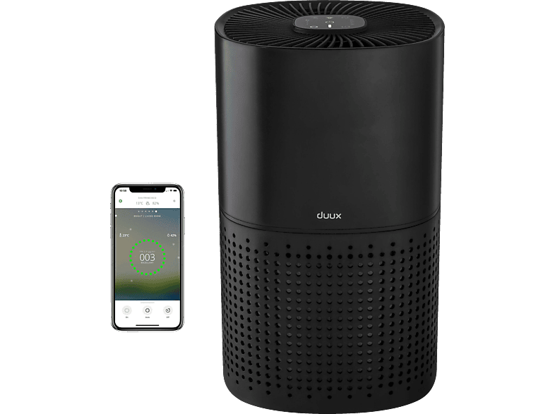 DUUX DXPU06 Bright Smart Luftreiniger Schwarz (55 Watt, Raumgröße: 27 m², HEPA+Aktivkohlefilter) von DUUX