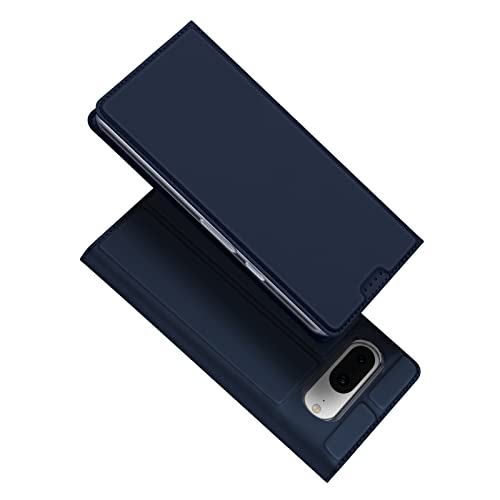 DUX DUCIS Hülle für Google Pixel 8, Leder Klappbar Handyhülle Schutzhülle Tasche Case mit [Kartenfach] [Ständer] [Magnetisch] für Google Pixel 8 (Blau) von DUX DUCIS