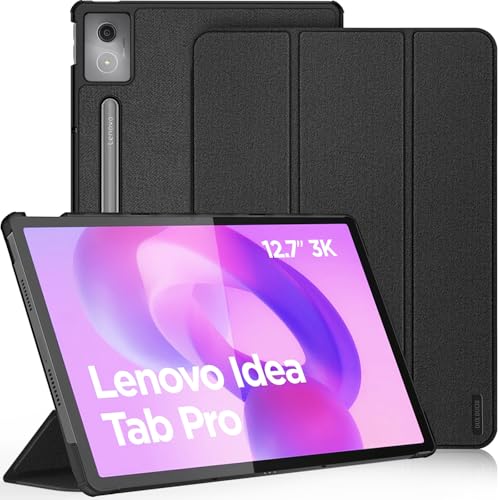 DUX DUCIS Hülle für Lenovo Idea Tab Pro 12,7 Zoll 2025, Ultraleicht Slim Case Cover mit Ständerfunktion, Schutzhülle mit Auto Schlaf/Wach für Idea Tab Pro, Schwarz von DUX DUCIS
